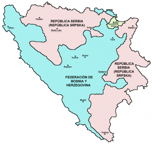 Mapa División de Bosnia y Herzegovina
