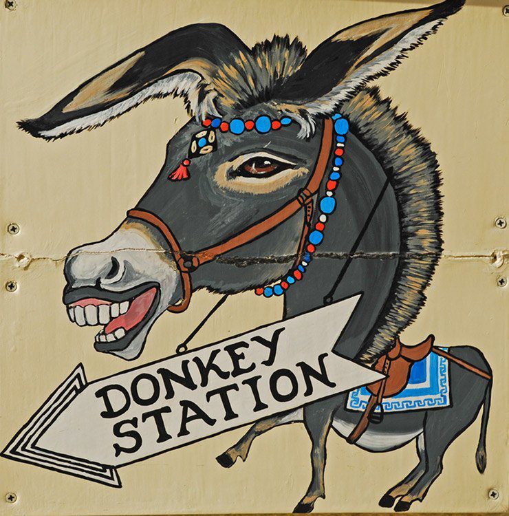 Señal Estación de burro-taxi