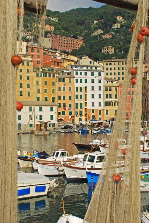 Redes de pesca en Camogli