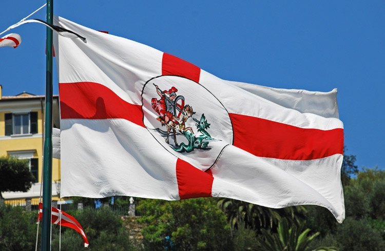 Bandera de Génova y San Jorge