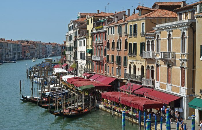 Detalle del Gran Canal en Rialto