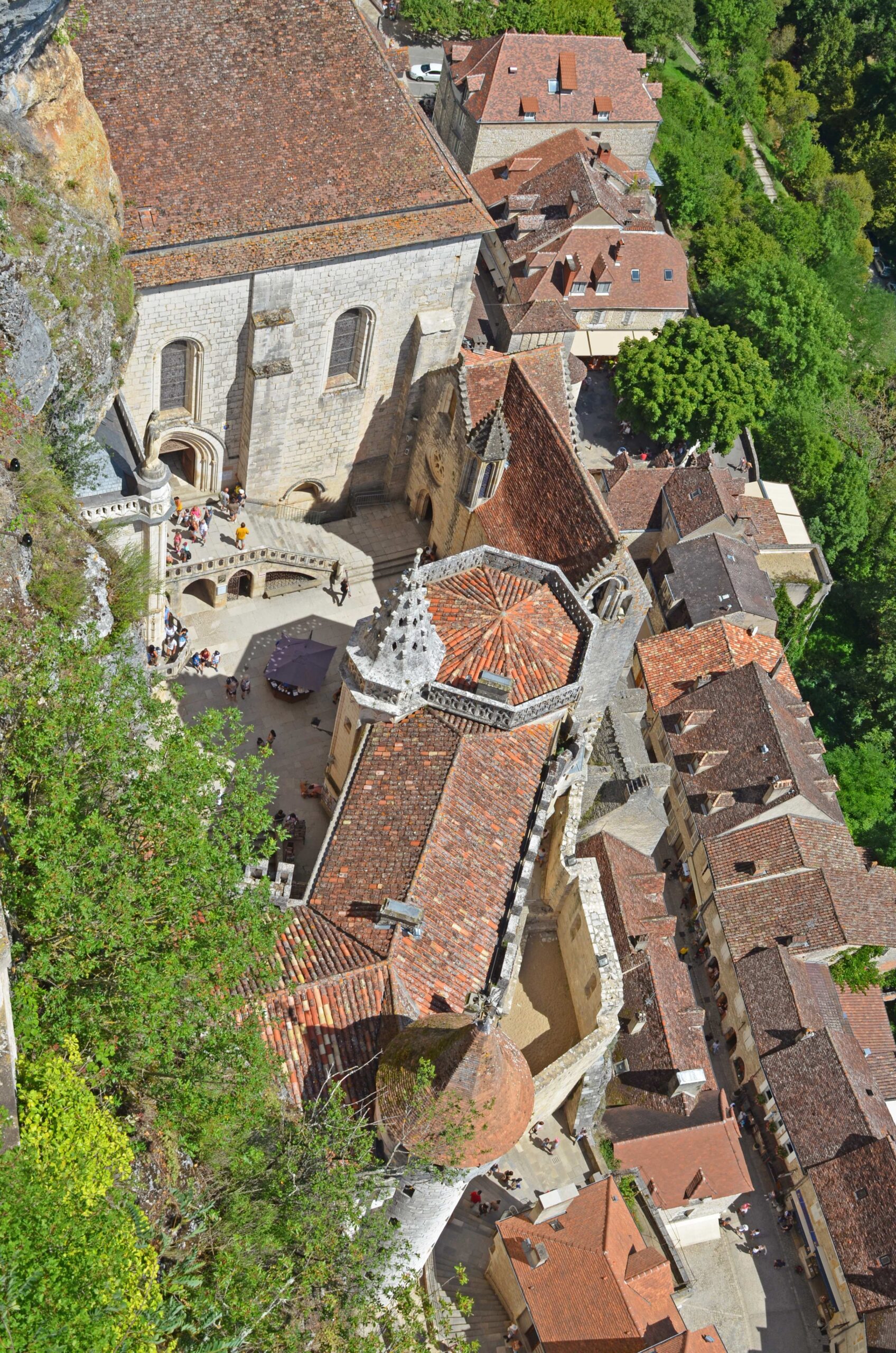 Santuario de Rocamadour desde el castillo