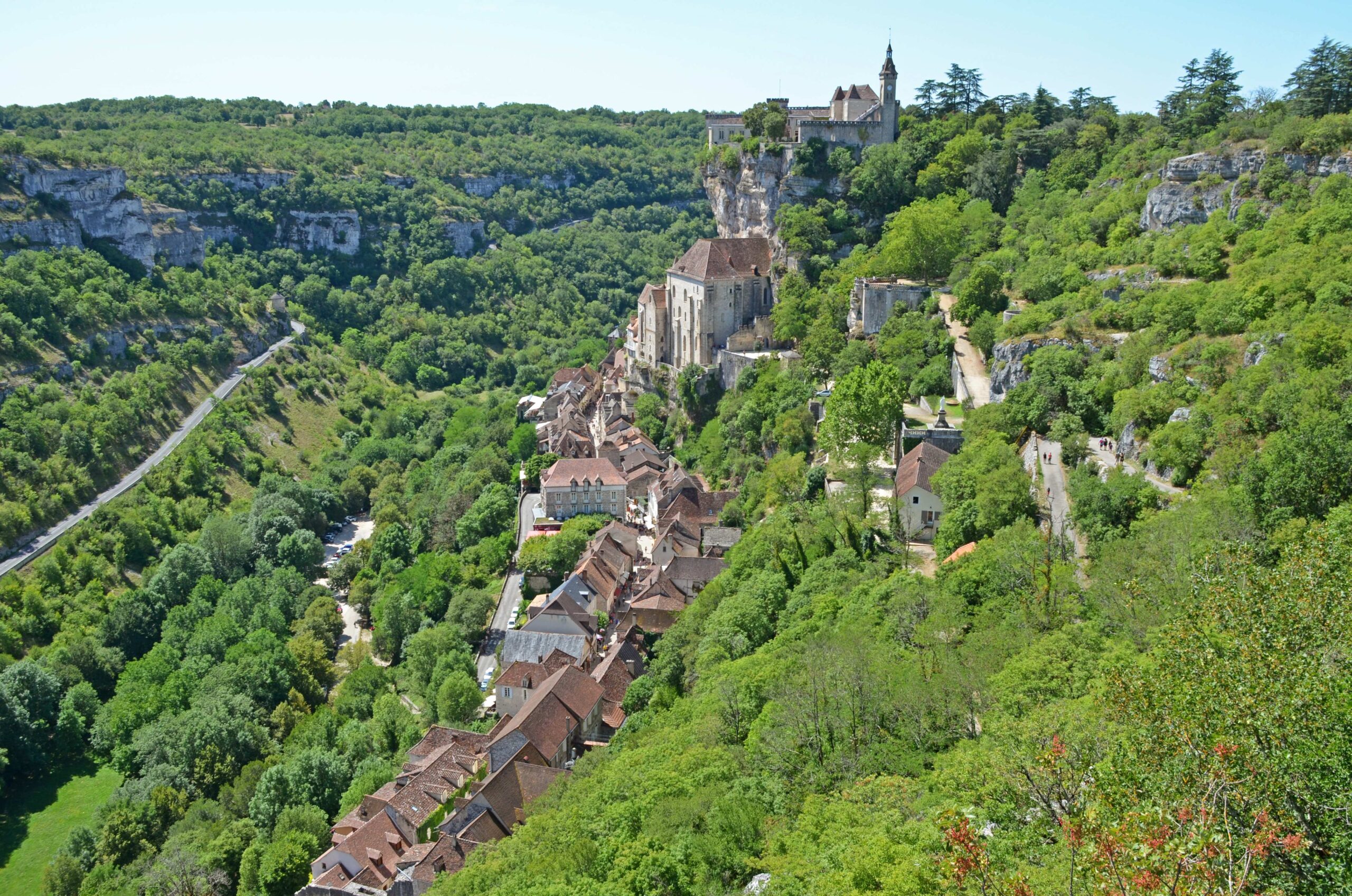 Vista de Rocamadour y el Valle de l'Alzou