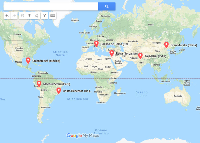 Ubicación de las 7 Maravillas del Mundo